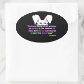Ik zie je, paashaas Bunny Oval Sticker (Tas)