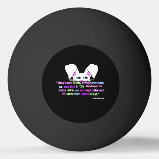 Ik zie je, paashaas Bunny Ping Pong Ball (Voorkant)