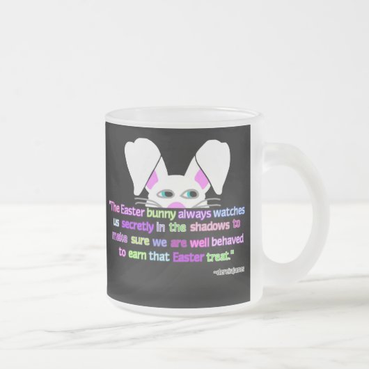 Ik zie je, paashaas Bunny Small Frosted Glass Mok (Rechts)