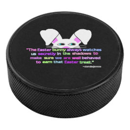 Ik zie je, paashaas hockey puck