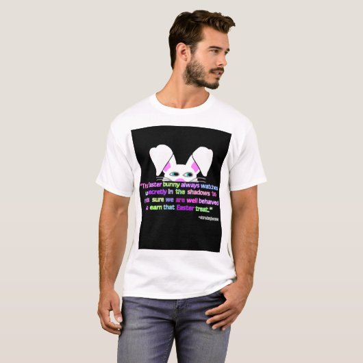 Ik zie je, paashaas Mannen wit basic T Shirt (Voorkant volledig)