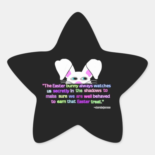 Ik zie je, paashaas Star Sticker (Voorkant)