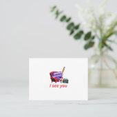 Ik zie je retro cassette lounge visitekaartje (Staand voorkant)