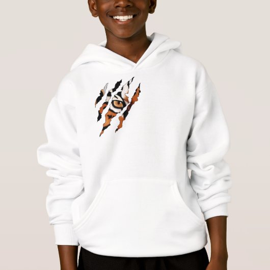 Ik zie je. Tiger Eye en Claw Sweatshirt (Voorkant)