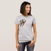 Ik zie je. Tigress-oog en -klauw T-shirt (Voorkant volledig)