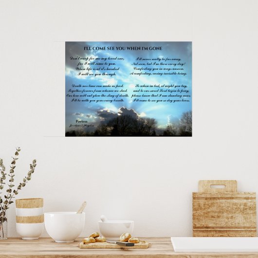 IK ZIE JE TOEN IK poster GAAN. (Keuken)