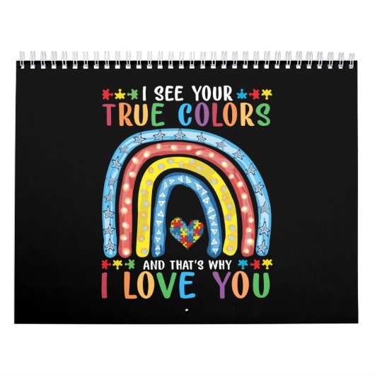 ik zie je ware kleur en dat waarom ik van je hou kalender (Hoes)