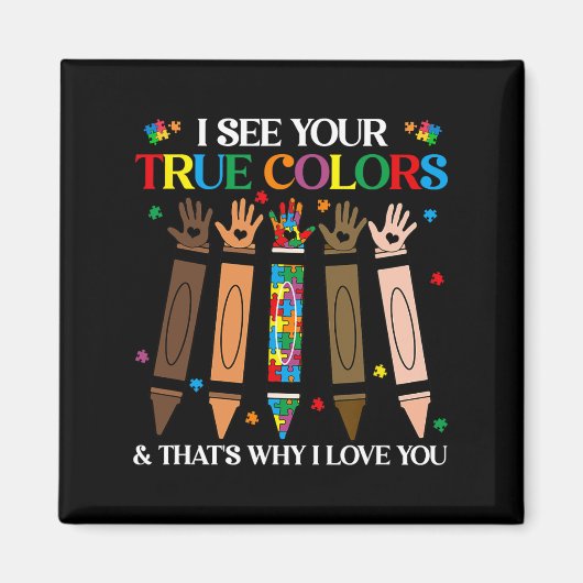 Ik zie je ware kleuren Autism Black History Melani Magneet (Voorkant)