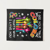 Ik zie je ware kleuren autisme wandkleed (Voorkant (horizontaal))