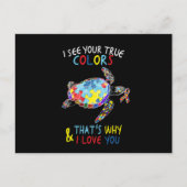 Ik zie je ware kleuren die ik van je hou briefkaart (Voorkant)