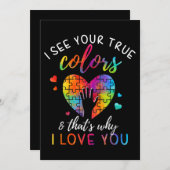 Ik Zie Je Ware Kleuren, Puzzel Wereld Autisme Kaart (Voorkant / Achterkant)