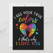 Ik zie je ware kleuren, Puzzle World Autisme Kaart (Voorkant)