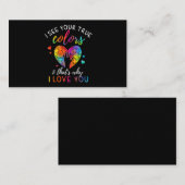 Ik zie je ware kleuren, Puzzle World Autisme Visitekaartje (Voorkant / Achterkant)