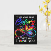 Ik zie je ware kleuren vlinder oneindigheid als au kaart (Gele Bloem)
