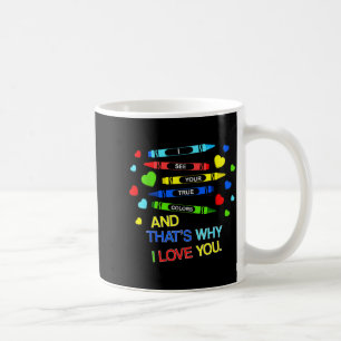 Ik Zie Je Ware Kleuren Wereld Autisme Bewustzijn M Koffiemok