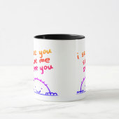 "Ik zie je, zie me, zie je" 11-oz mok in kleur (Midden)