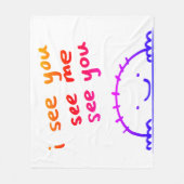 Ik zie je, zie me, zie je fleece deken (Voorkant)