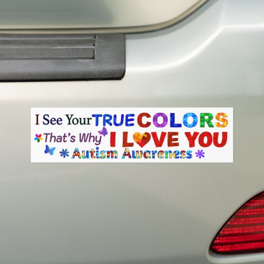 Ik zie jullie WARE KLEUREN Bumpersticker (Op auto)