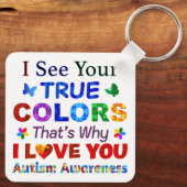 Ik zie jullie WARE KLEUREN Sleutelhanger (Achterkant)