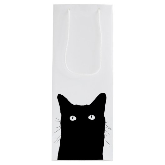 Ik zie Kat klikken om een Aangepaste kleur te sele Wijn Cadeautas (Voorkant)