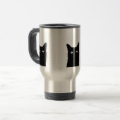 Ik zie Kat klikken om Uw Kleurrijk Decor te Reisbeker (Voorkant links)