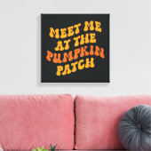 Ik zie me bij de pompoenpleister canvas afdruk (Insitu (Woonkamer))