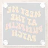 Ik zie me bij de pompoenpleister glazen onderzetter (Achterkant)