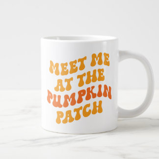 Ik zie me bij de pompoenpleister grote koffiekop