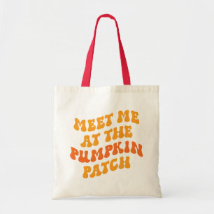 Ik zie me bij de pompoenpleister tote bag