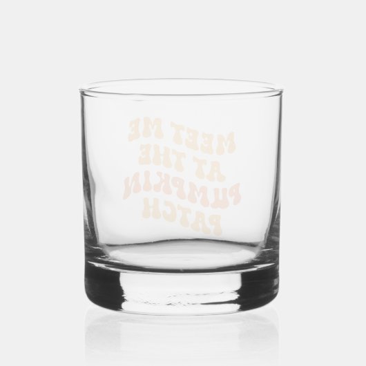 Ik zie me bij de pompoenpleister whisky glas (Achterkant)