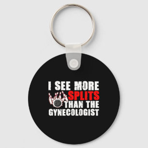 Ik zie meer spleten dan de Gynaecoloog T-shirt Bow Sleutelhanger