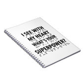 Ik zie met mijn hart - blindheid braille notitieboek (Rechterzijde)