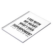 Ik zie met mijn hart - blindheid braille notitieboek (Linkerzijde)