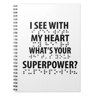 Ik zie met mijn hart - blindheid braille notitieboek