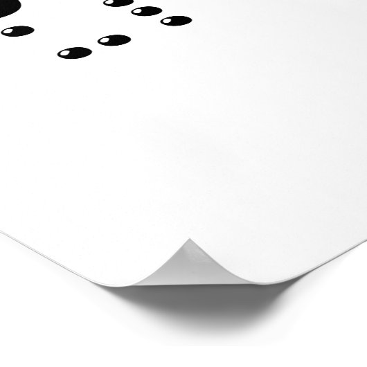 Ik zie met mijn hart - blindheid braille poster (Hoek)