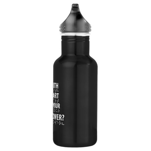 Ik zie met mijn hart - blindheid braille waterfles  (Rechts)