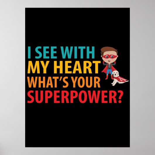 Ik zie met mijn hart jongen - blindness braille poster (Voorkant)