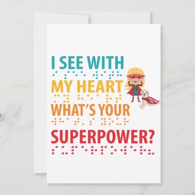 Ik zie met mijn hart meisje - blindheid braille (Voorkant)