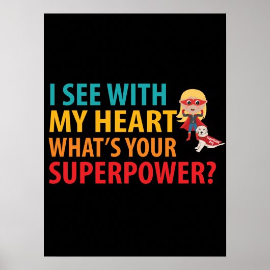 Ik zie met mijn hart meisje - blindheid braille poster (Voorkant)