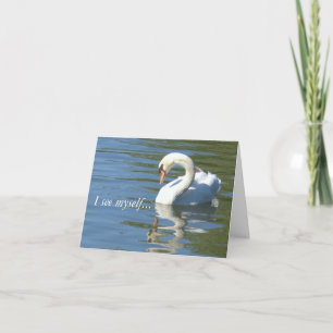 "IK ZIE MEZELF IN JOU" SWAN & REFLECTION FOTO KAART