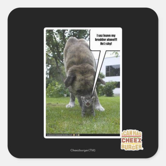 Ik zie mijn grens met rust laten vierkante sticker (Voorkant)