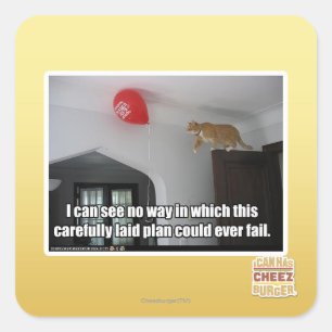 Ik zie niet in hoe dit zou kunnen mislukken vierkante sticker