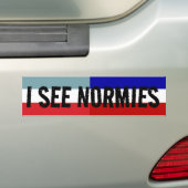 Ik zie Normies Bumpersticker (Op auto)