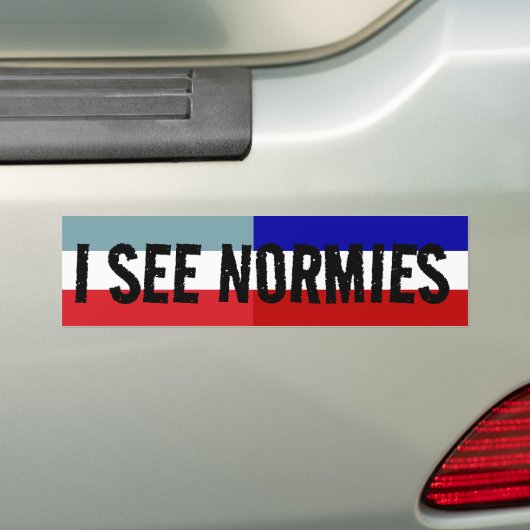 Ik zie Normies Bumpersticker (Op auto)