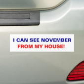 Ik zie November van mijn huis! Bumpersticker (Op auto)