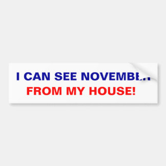 Ik zie November van mijn huis! Bumpersticker