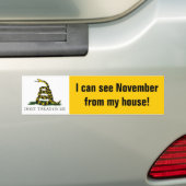 Ik zie November van mijn huis! Bumpersticker (Op auto)