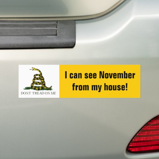 Ik zie November van mijn huis! Bumpersticker (Op auto)