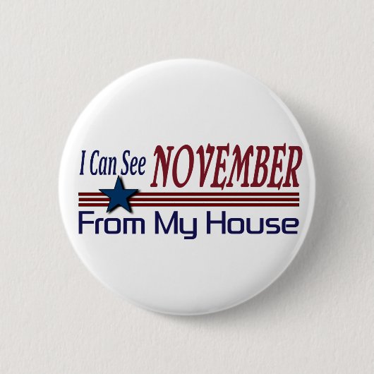 Ik zie november van mijn Huis Ronde Button 5,7 Cm (Voorkant)