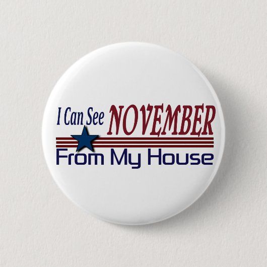 Ik zie november van mijn Huis Ronde Button 5,7 Cm (Voorkant)